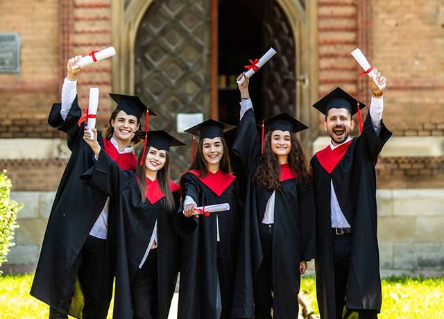 Undergraduates gather for group photographs after their Graduation Ceremony on the 14th July 2016.
